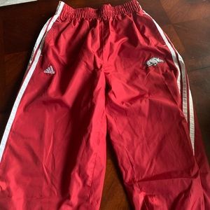 arkansas razorback adidas track pants